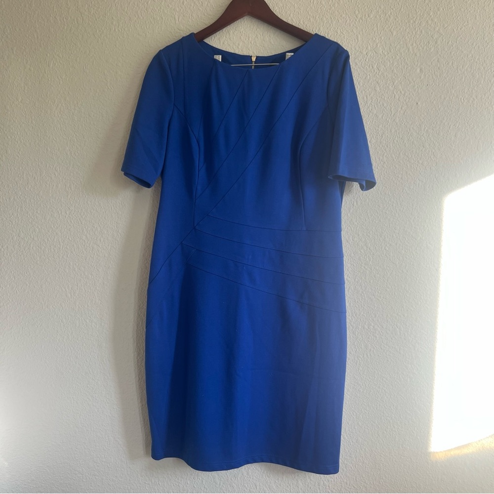 Ellen Tracy Royal Blue Midi Dress